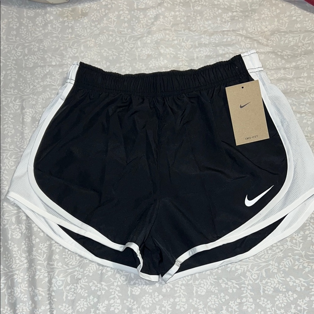 Nike Women's Black and White Shorts